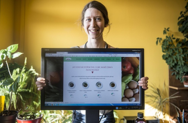 Dana Kapitulčinová s novou webovou aplikací - Kalkulačkou nutriční stopy